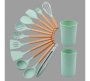 11 Piece Silicone Kitchen Utensil Set 10 Cm Serving Tong Set Pack Of 11