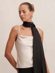 Harriet Pleated Scarf - 0 Black