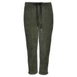 Diamante Stud Chenille Pants - Olive L xl