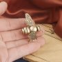 1pc Vintage Bee Statue Ornament Decorative Metal Insect Figurine Office Desk Ornament Metal Craft Room Decor Home Decor