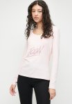 Guess Long Sleeve Vn Icon Tee - Low Key Pink