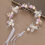 Elegant Exquisite Sweet Fresh Garland Headband Women Girls Casual Party Wedding Supplies Princess Fairy Style Bridal Fresh Hair Accessories Gift Photo Props Stage Performance Accessories