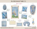 Cot Duvet Bedding Blue Watercolour P Rabbit Set