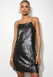 Sequins Shift Dress - Black