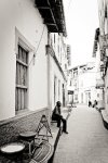Streets Of Stonetown Art Print - Premium Stretched Canvas A2