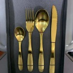 4 Piece Stainless Steel Cutlery Set - Gold