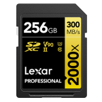 Lexar 256GB Professional 2000X Uhs-ii Sdxc Memory Card – LSD2000256GBNNNG