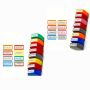16 Business Office Commercial Multi-colour Self-ink Message Stamps In Case
