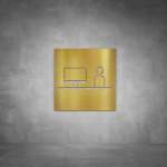 Office Sign D04 - Brushed Brass