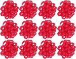 The Gift Wrap Company Decorative Confetti Gift Bows Large Red Pack Of 12