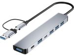 Panpeo Aluminum 7 In 1 USB C & USB Hub With USB 3.0 USB 2.0 Ports For Pc laptops macbook Pro air imac ipad And More Devices