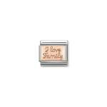 Composable Classic I Love Family Link In Rose Gold