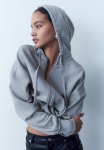 Short Zip-through Hoodie - Grey
