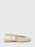Grace Centre Seam Detail Slingback Flat - 41 Ivory