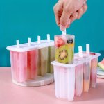 4-CAVITY Ice Cream Popsicle Mold Set With Lids - Bpa-free Easy To Use Durable Kitchen Tool For Homemade Ice Cream And Desserts