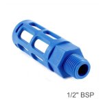 Plastic Breather Silencer 1/2' M Blue