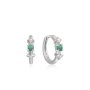 Malachite Star Huggie Hoop Earrings