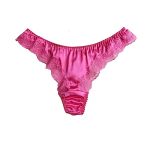 Yavorrs Womens Silk Panties G String Thong Lace Underwear Redm