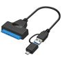 2 In 1 USB 3.0 & Type-c To 2.5 Sata External Adapter Cable