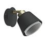 Single Spotlight E27X1 Metal Black With Antic Brass Matt Cotty