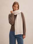 Tatum Stitch Detail Scarf - 0 Natural cream