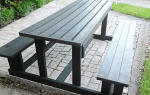 Picnic Bench With Plastic Sheet Seats