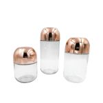 Dh - 3 Piece High Quality Glass Jar - 400/600/800ML