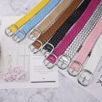 Candy. Candy Color Braided Pu Belt Trendy Square Pin Buckle Waistband Casual Jeans Pants Belts For Women Female