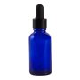 30ML Blue Glass Aromatherapy Bottle With Pipette - Matt Black 18/78