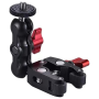 Camera Clamp Universal Magic Arm Double Ball Head Clamp Mounting Adapter