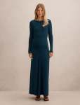 Avert Avery Ruched Jersey Maxi Dress - 16 Crystal Teal
