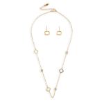 Goldair Gold Four Leaf Clover Necklace Set