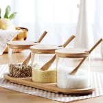 7 PC Glass Spice Jar Set