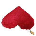 Smte Fluffy Runner Carpet -soft Plush And Stylish Floor Covering Red With Keychain