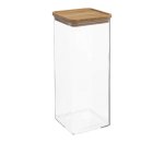 Acrylic Storage Squ Bamboo Lid 2LT
