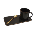 3 Piece Black Cup Set SGN2467