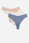 3-PACK Invisible Brazilian Briefs - Pigeon Blue Beige