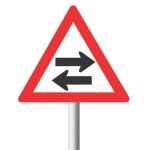 Two Way Traffic Cross-road Road Sign W213