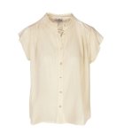 Cap Sleeve Sheer Blouse - Cream Free