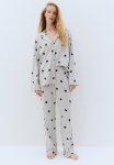 Patterned Jersey Pyjamas - Grey