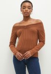 Asymmetrical Off The Shoulder Top - Toffee