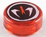 Parts Tile Round 1 X 1 With Ninjago Fangpyre Pattern 98138PB002