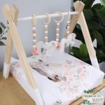 Changing Mat Cover Wild White Horse Soft Rose Set