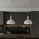 Nimbus White Dome Pendant Light