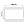 NB612 - - B1 / B21 / B3S / B4 - 40X20MM - 10X20MM/4 - 300 White Labels 1