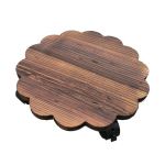 30CM Wooden Plant Tray With 4 Reinforced Wheels