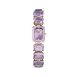 SWAROVSKI Watch Octagon Cut Bracelet Purple Champagne Gold-tone Finish