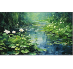 Water Lilies Painting Wall Artwork Canvas Print 1200 X 800