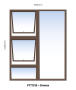 Top Hung Aluminium Window Bronze PTT1215 2 Vent W1200MM X H1500MM