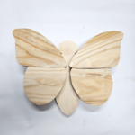 Wood Pine Butterfly Cut Out